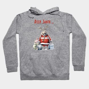 Deer Santa ... Christmas Fun Hoodie